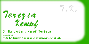 terezia kempf business card